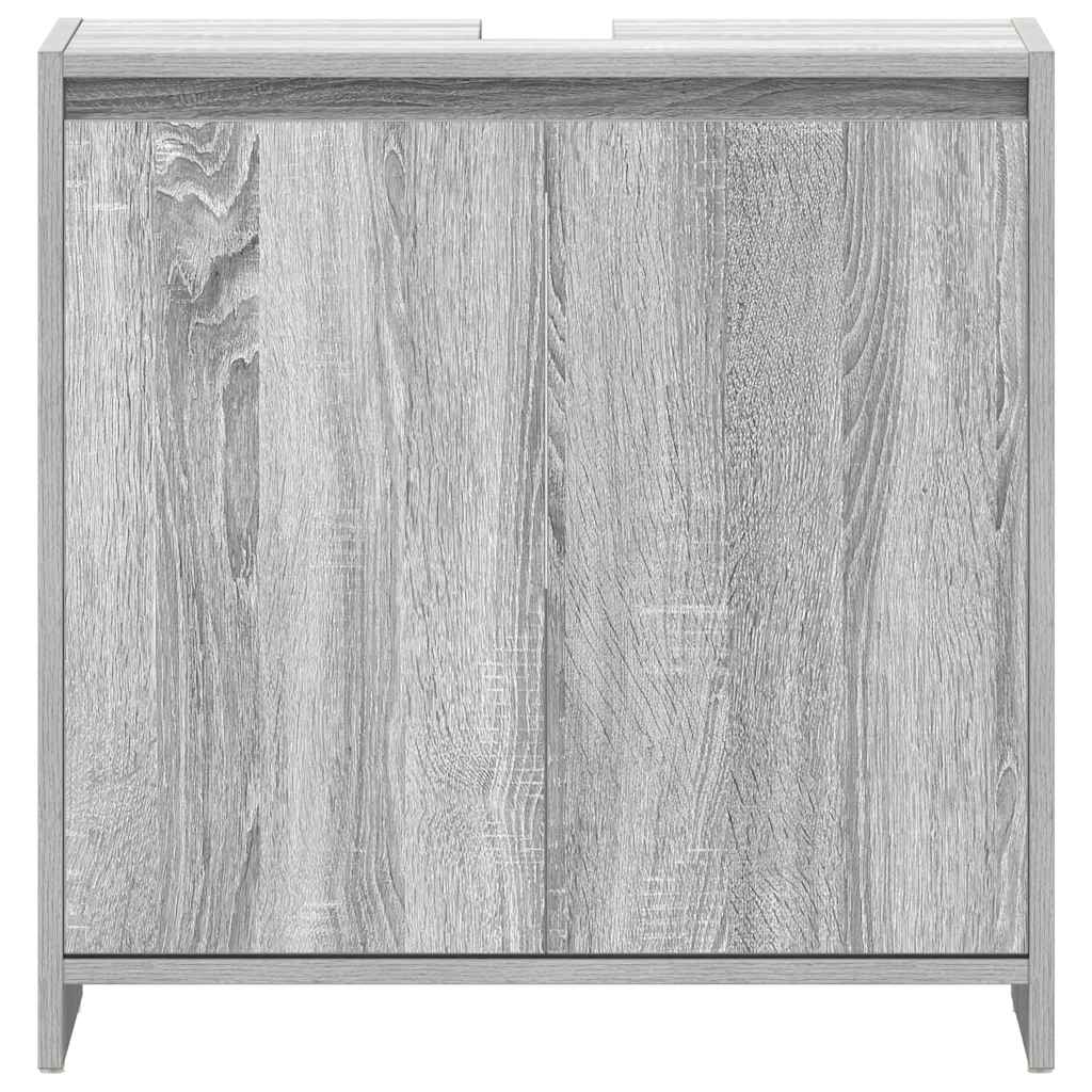 Sonoma Grey Bathroom Cabinet 60x33x61 cm - Engineered Wood