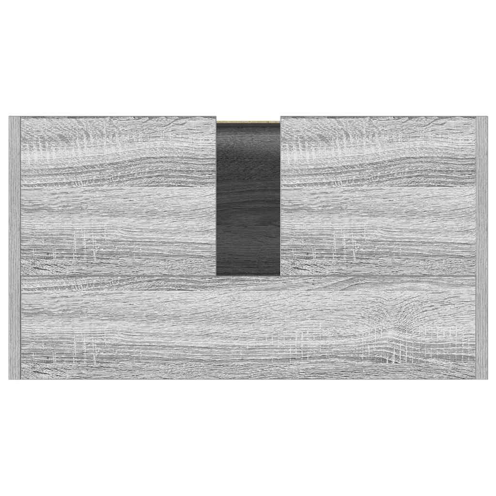 Sonoma Grey Bathroom Cabinet 60x33x61 cm - Engineered Wood