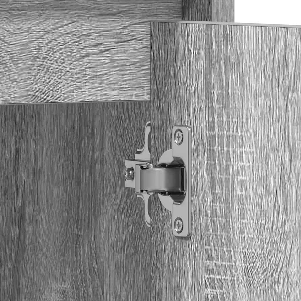 Sonoma Grey Bathroom Cabinet 60x33x61 cm - Engineered Wood
