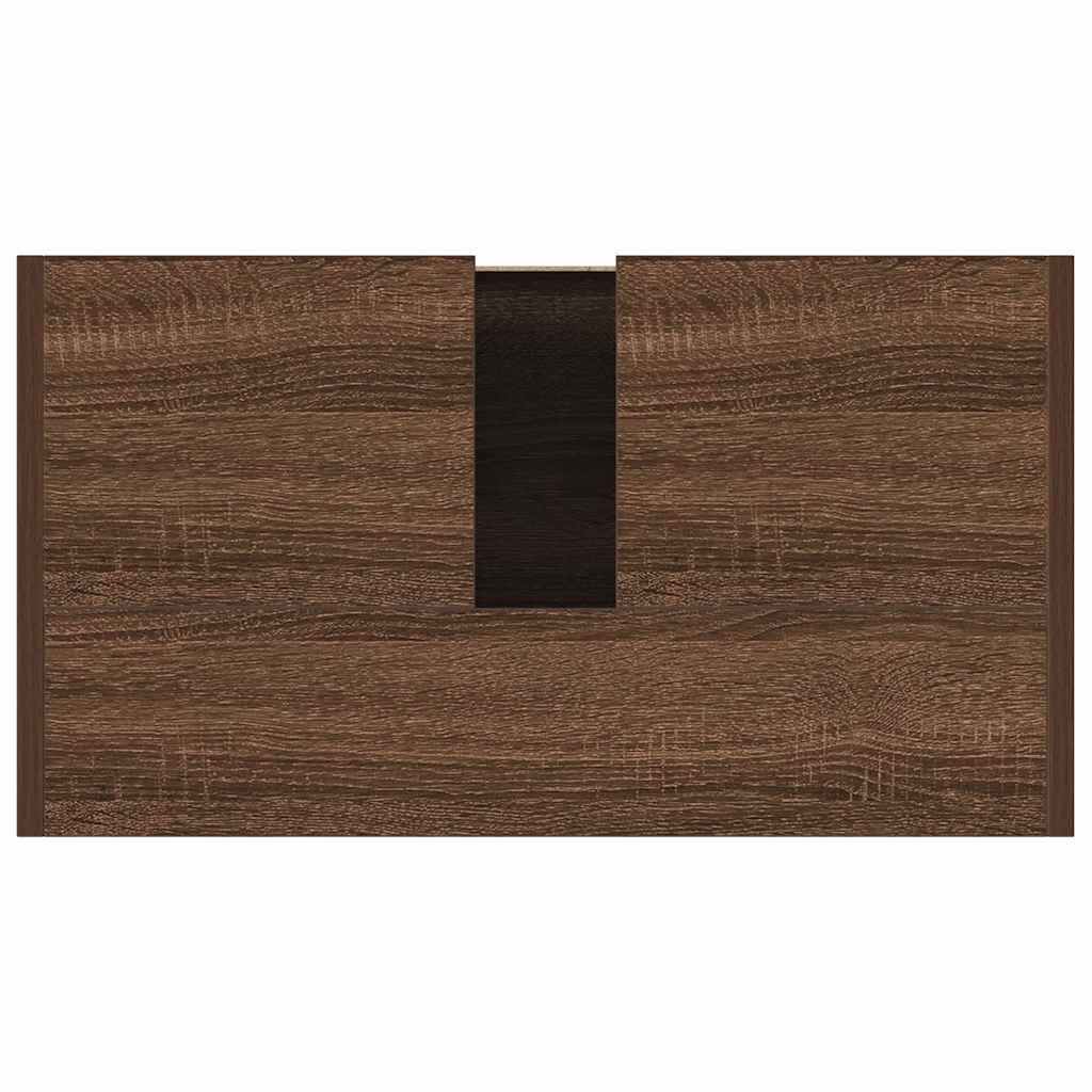 Brown Oak Bathroom Cabinet - Engineered Wood, 60x33x61cm