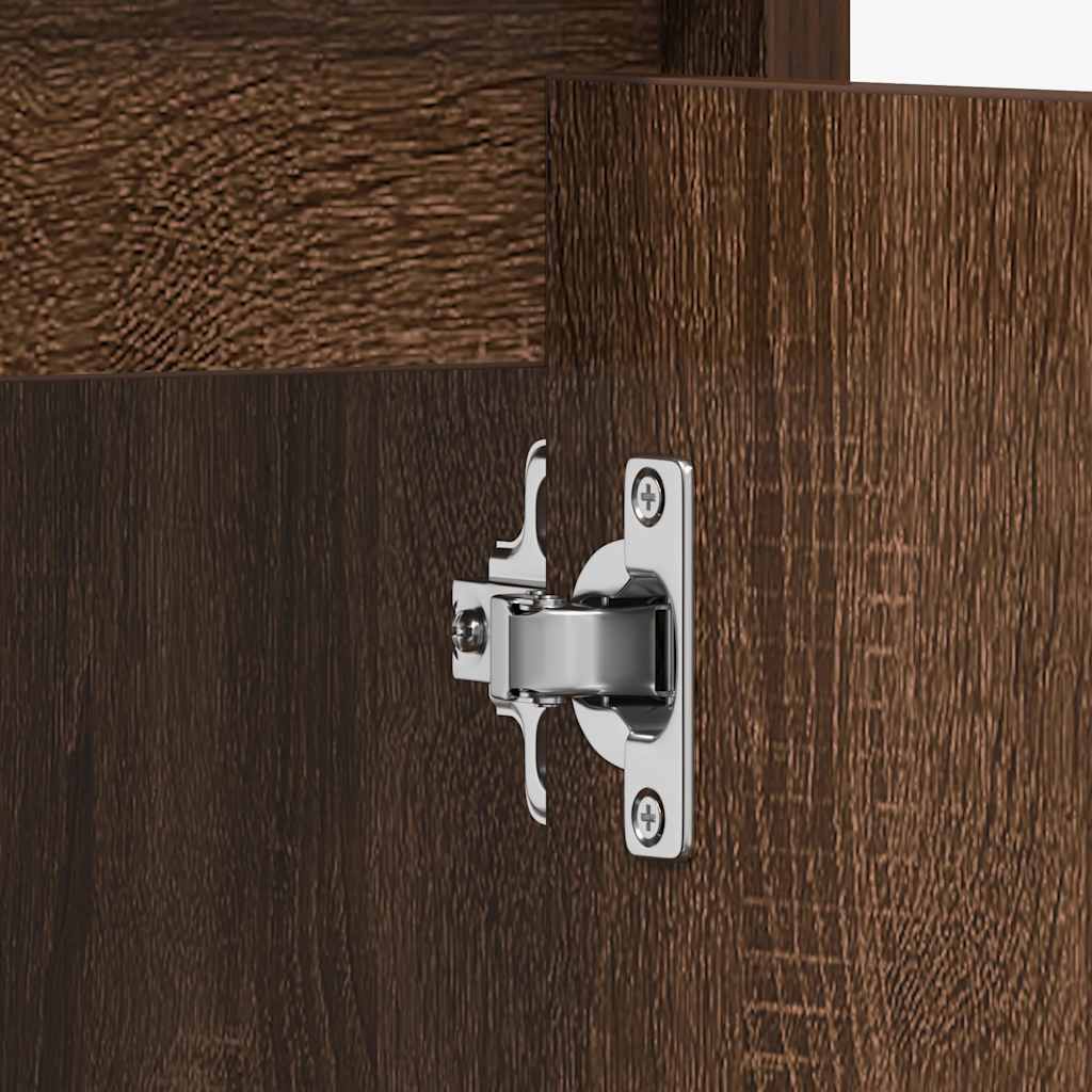 Brown Oak Bathroom Cabinet - Engineered Wood, 60x33x61cm