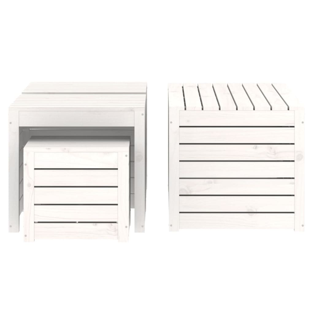 4-Piece White Pine Garden Box Set: Solid Wood Planters