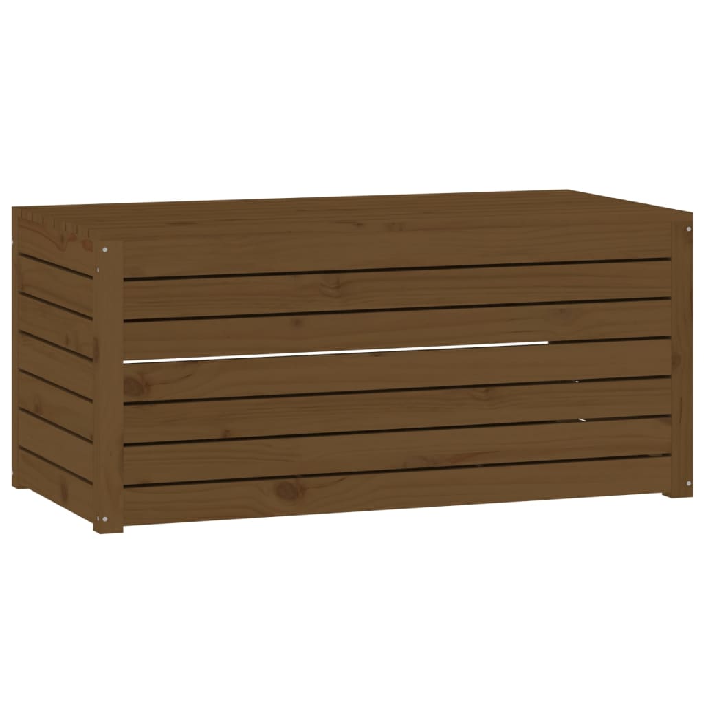 4 Piece Honey Brown Solid Pine Wood Garden Box Set