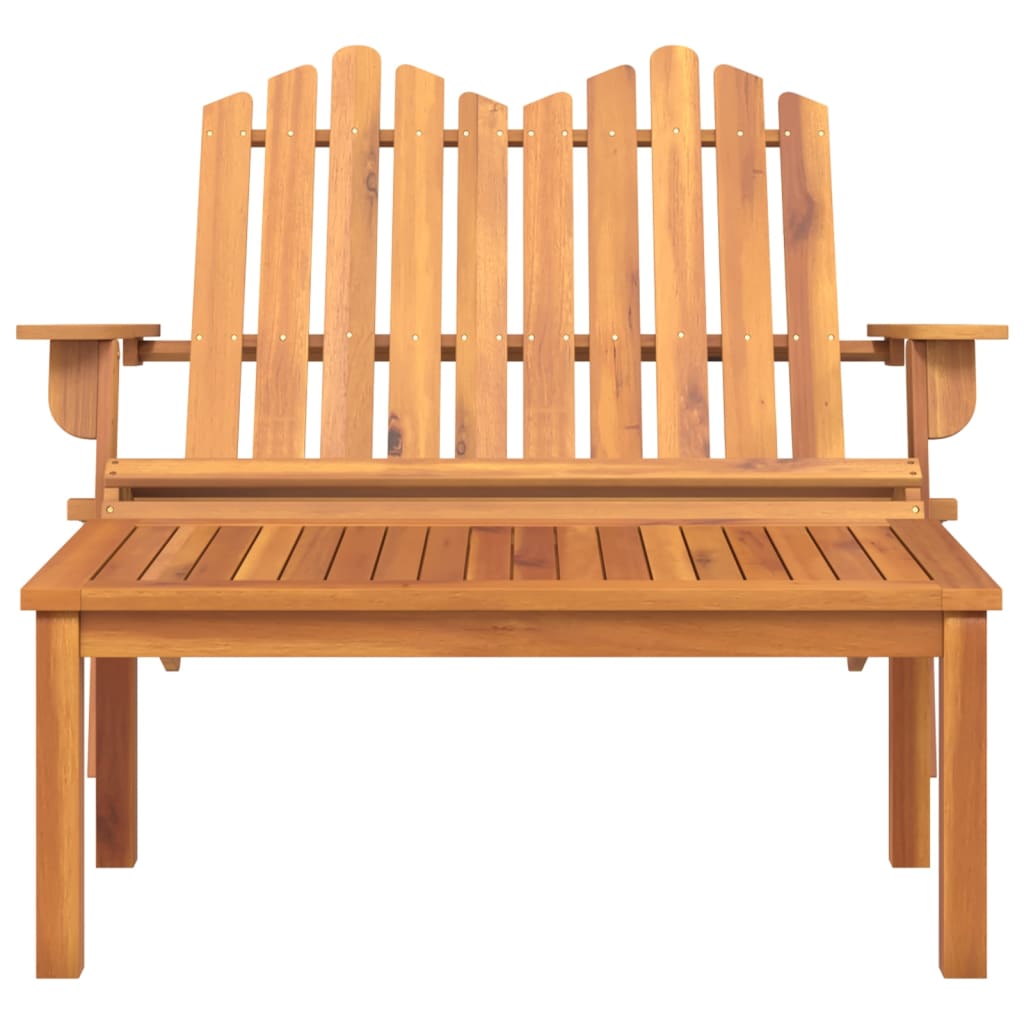 Solid Acacia Wood Adirondack Garden Lounge Set - 2 Pieces