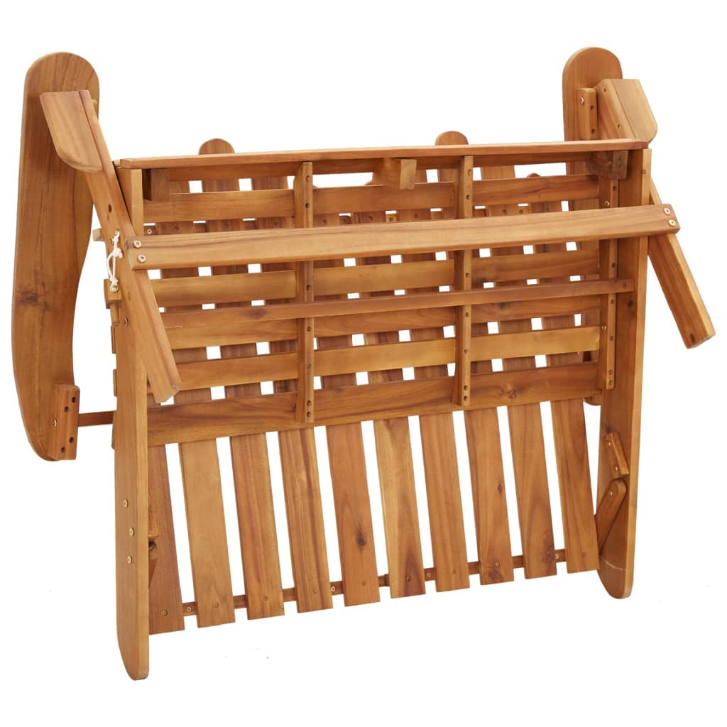 Solid Acacia Wood Adirondack Garden Lounge Set - 2 Pieces
