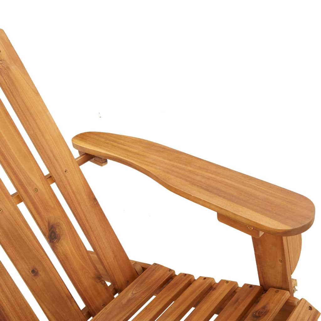 Solid Acacia Wood Adirondack Garden Lounge Set - 2 Pieces