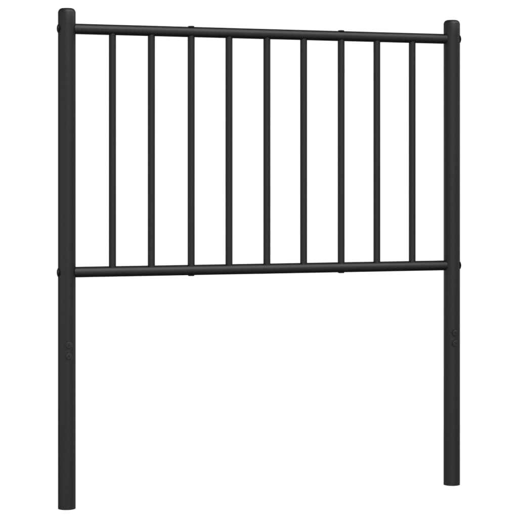 Elegant Black Metal Headboard - 75 cm: Durable & Stylish Design
