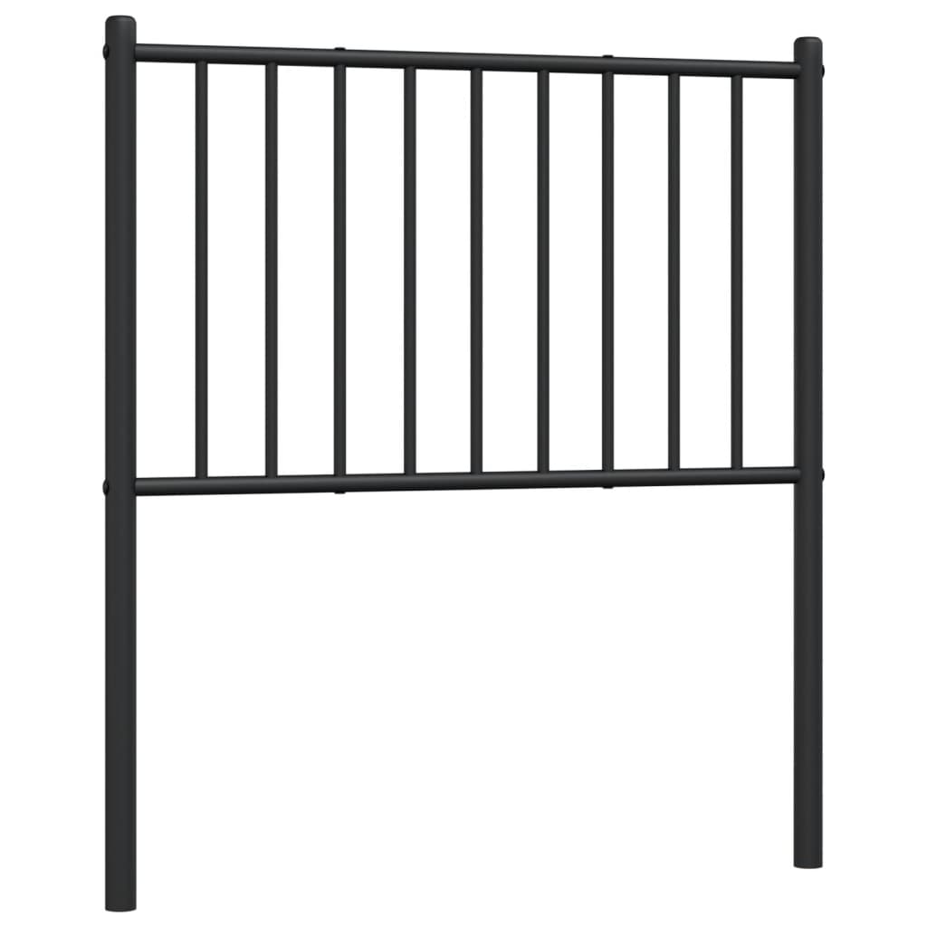 Elegant Black Metal Headboard - 75 cm: Durable & Stylish Design