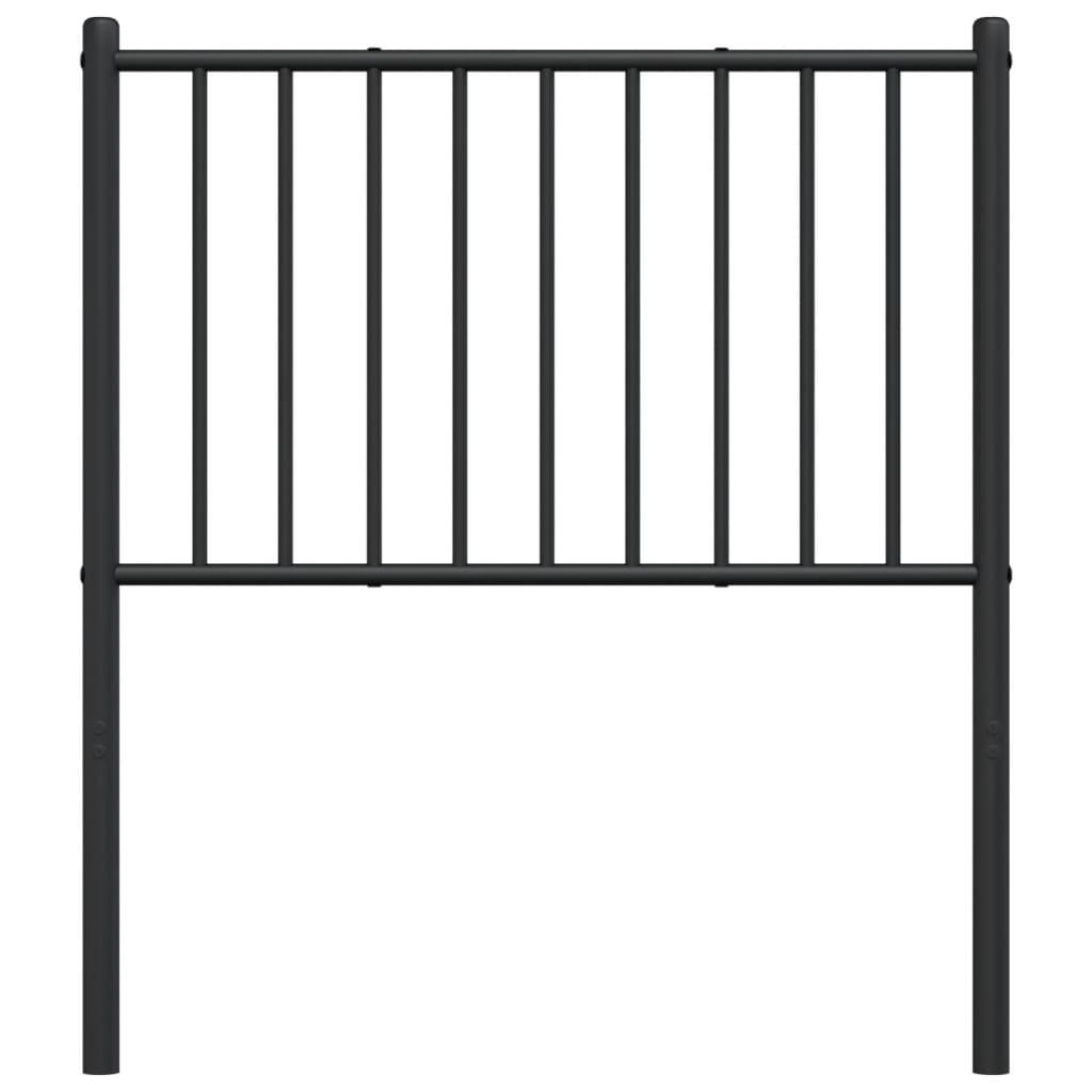 Elegant Black Metal Headboard - 75 cm: Durable & Stylish Design