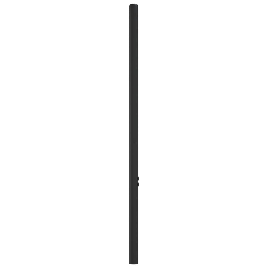 Sleek Black Metal Headboard - 80 cm, Modern Elegance