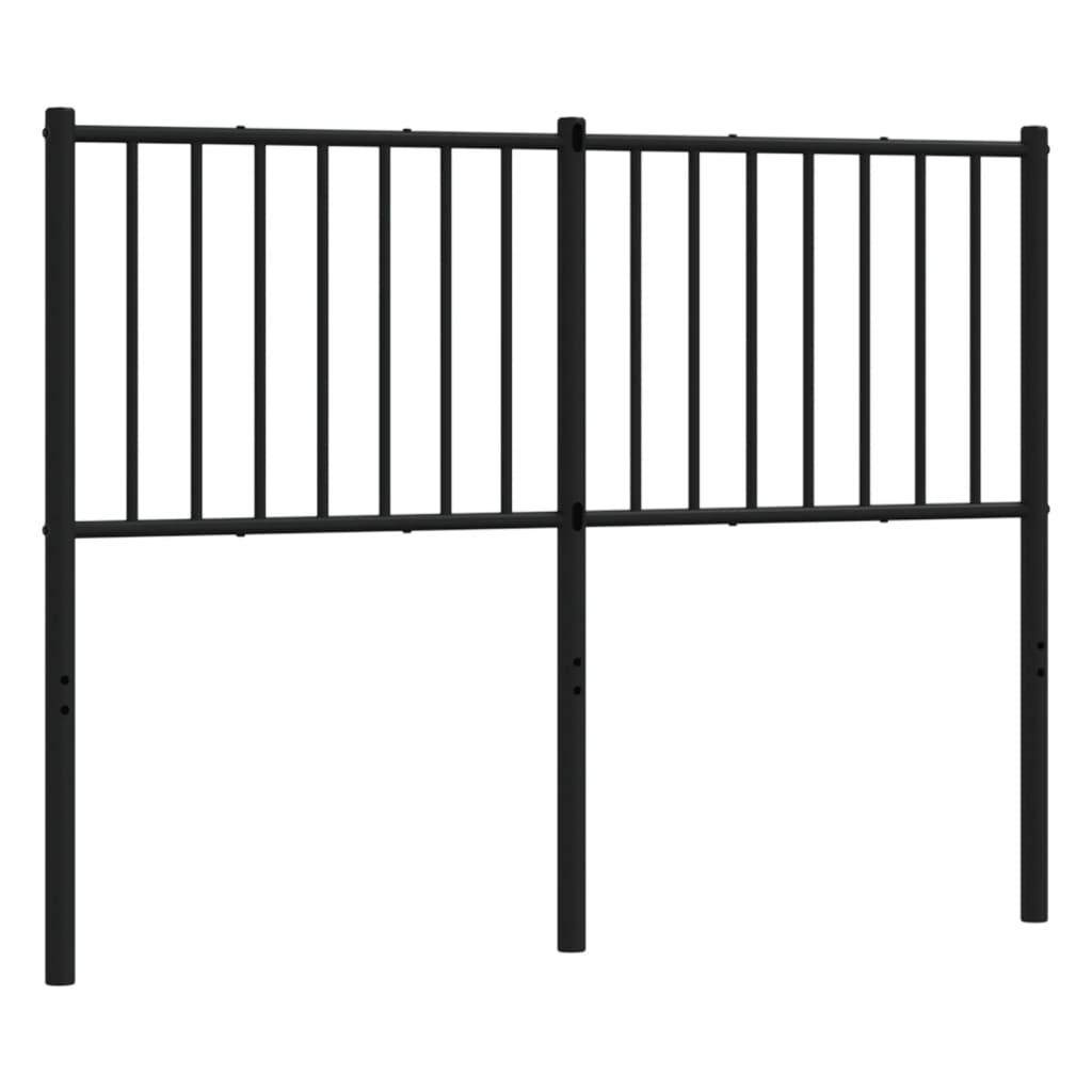 Elegant Black Metal Headboard, 120 cm - Modern Bedroom Accent