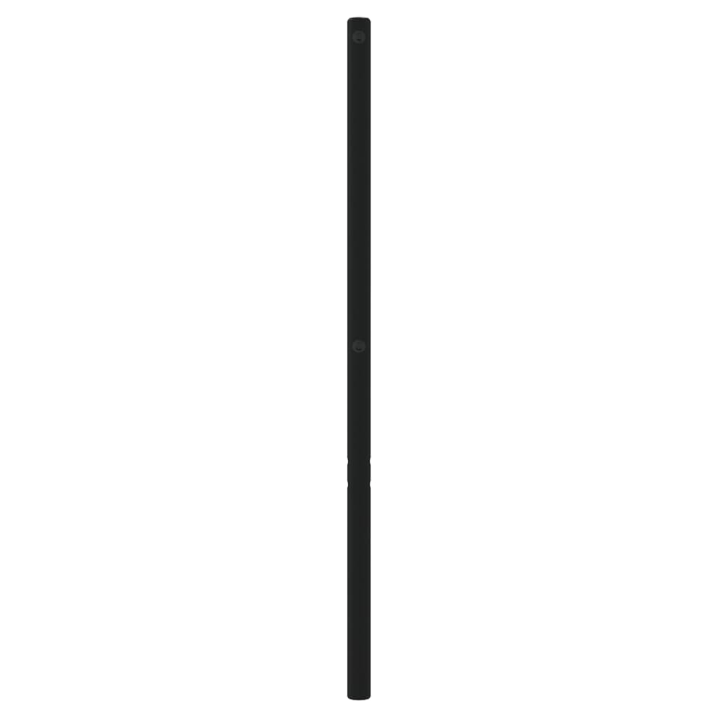 Elegant Black Metal Headboard - Sturdy Design, 160 cm
