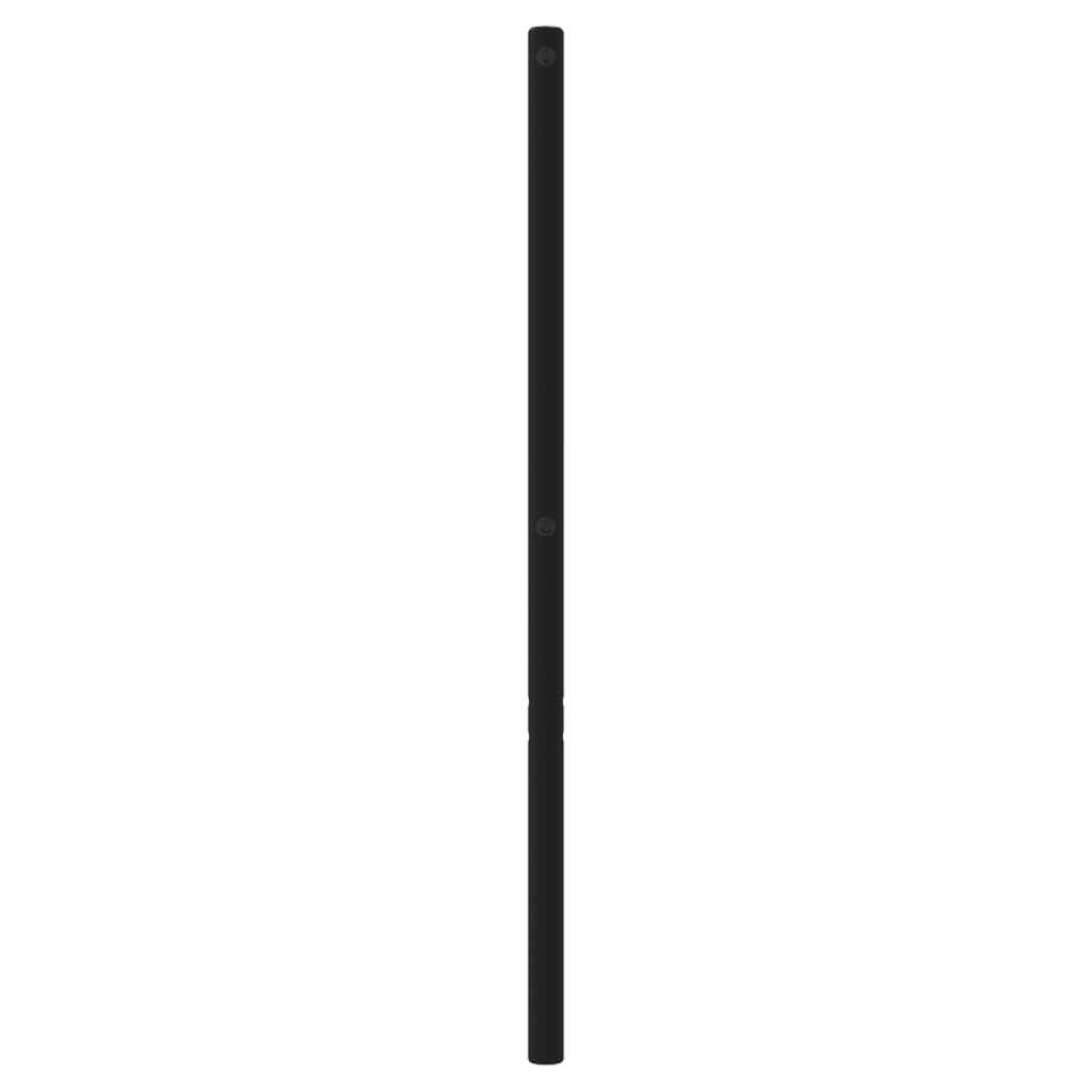 Metal Headboard Black 180 cm