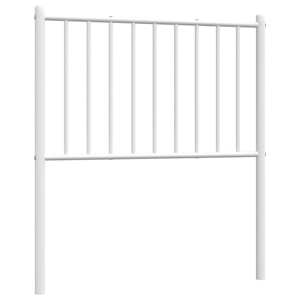 White Metal Headboard - Elegant Design, 75 cm