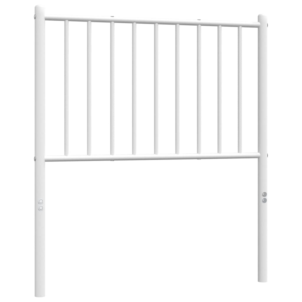White Metal Headboard - Elegant Design, 75 cm