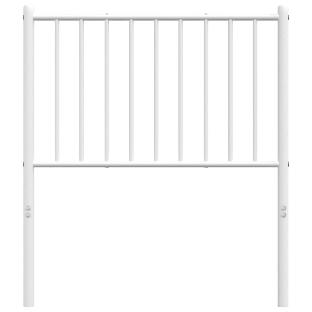 White Metal Headboard - Elegant Design, 75 cm