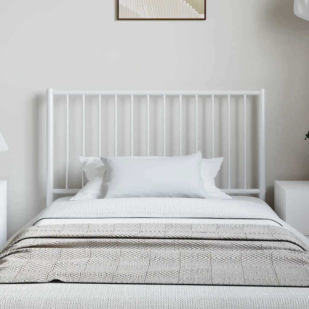 Elegant White Metal Headboard – 100 cm for Stylish Bedrooms