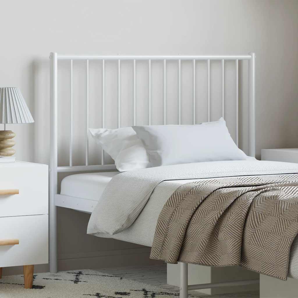 Elegant White Metal Headboard – 100 cm for Stylish Bedrooms