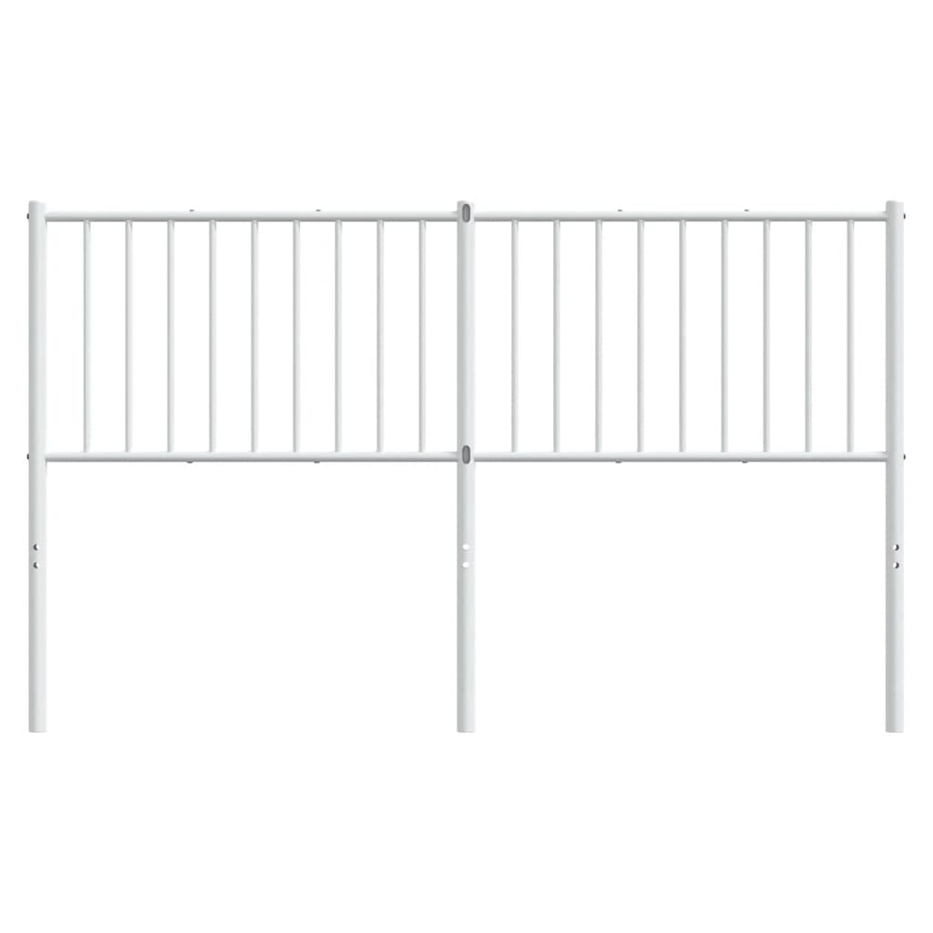 Metal Headboard White 150 cm