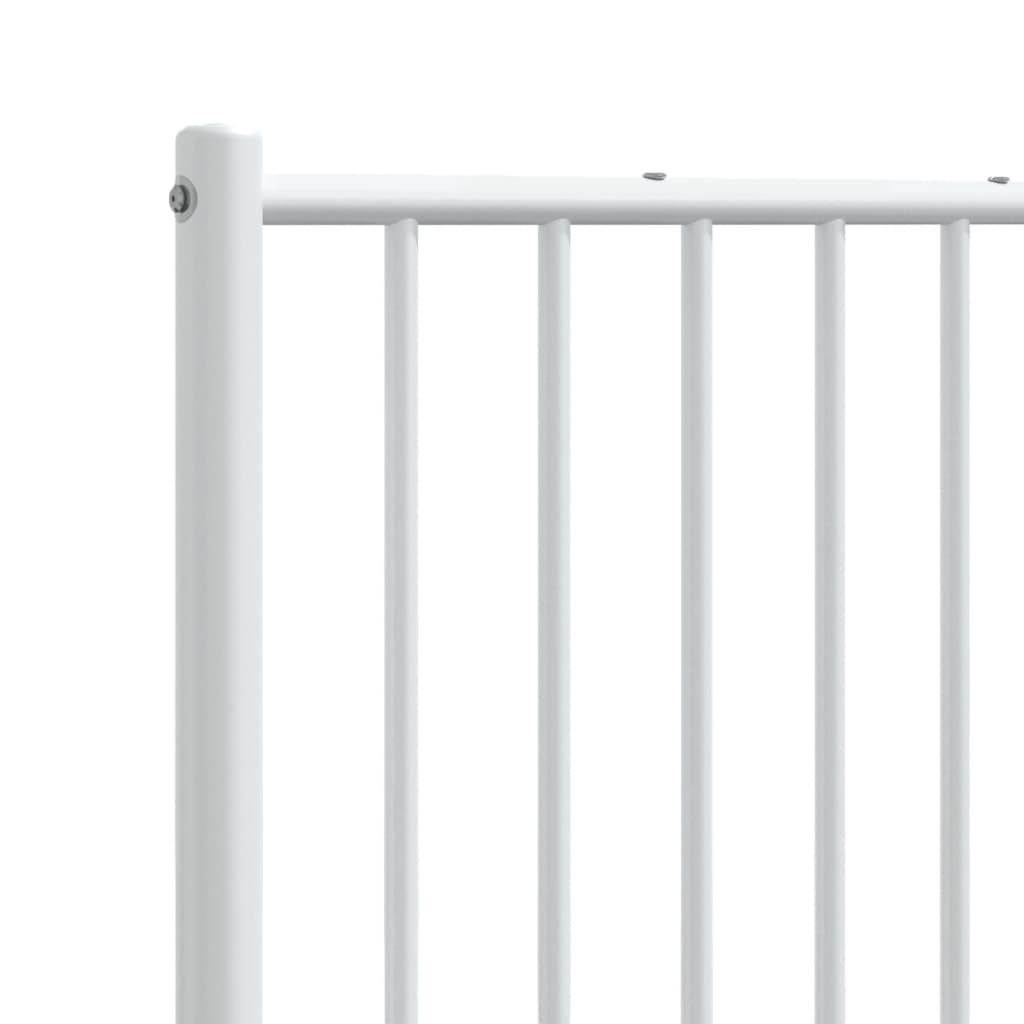 Elegant White Metal Headboard - Sturdy 160 cm Frame