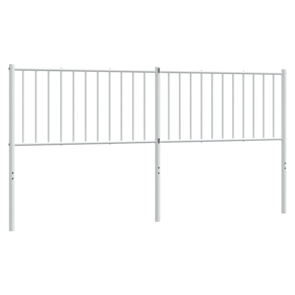 Elegant White Metal Headboard - 180 cm Luxurious Style