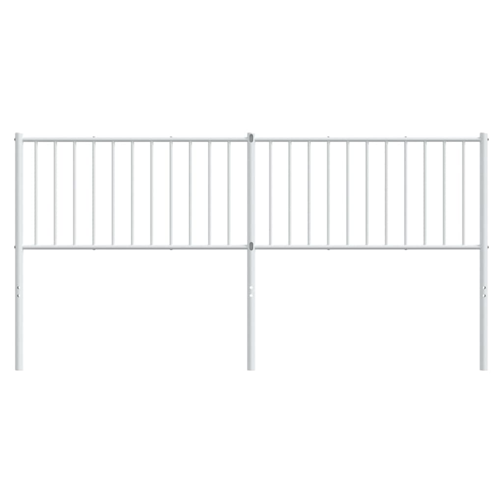 Elegant White Metal Headboard - 180 cm Luxurious Style