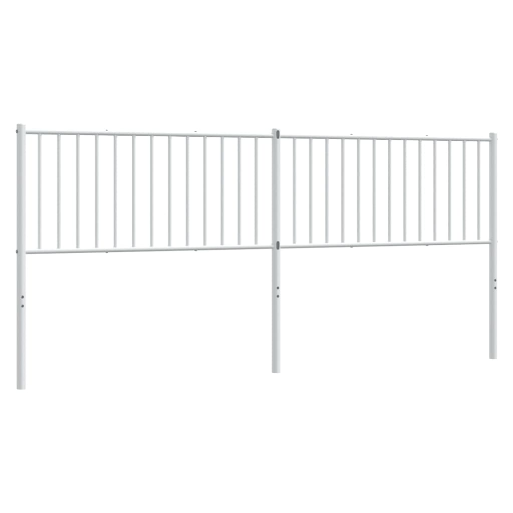 Elegant White Metal Headboard - 200 cm | Sturdy & Stylish Design
