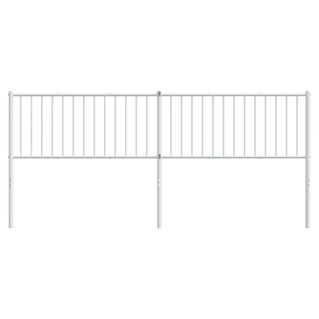 Elegant White Metal Headboard - 200 cm | Sturdy & Stylish Design