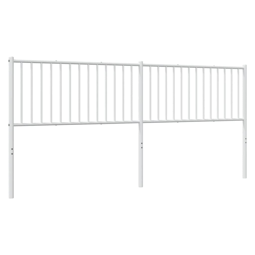 Elegant White Metal Headboard - 200 cm | Sturdy & Stylish Design