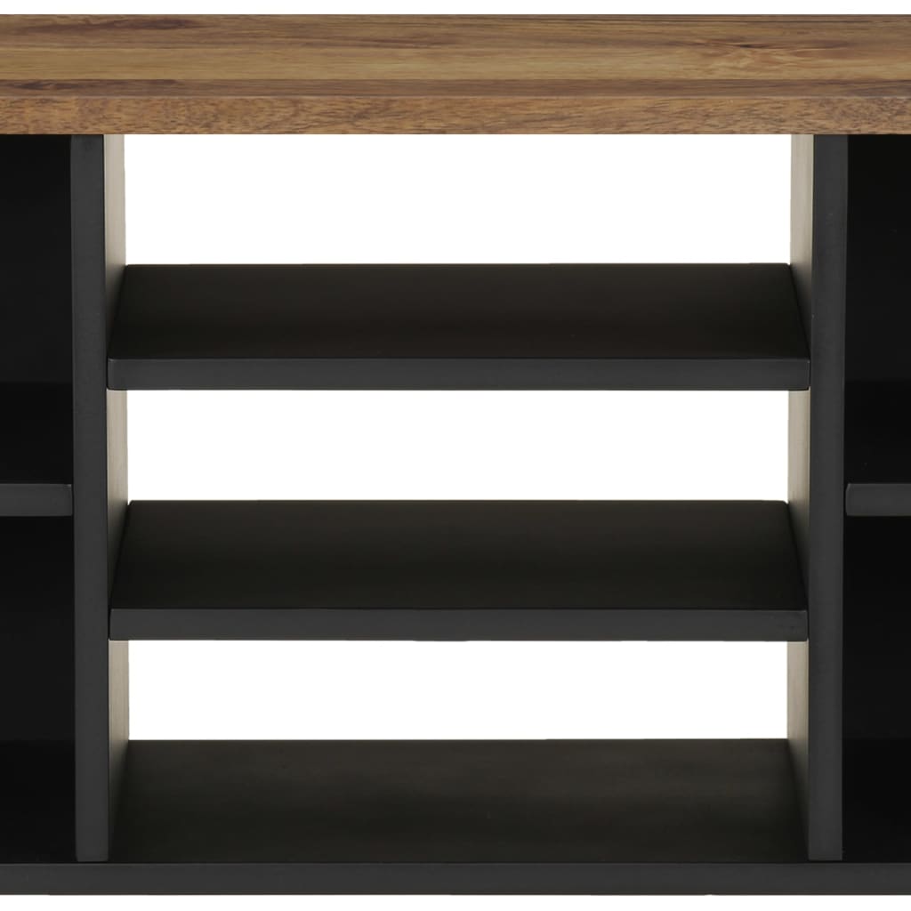 TV Cabinet 100x33x46 cm Solid Wood Mango&Engineered Wood