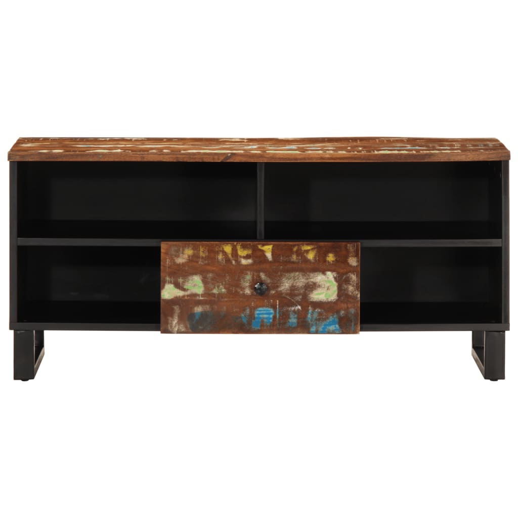 TV Cabinet 100x33x46 cm Solid Wood Reclaimed&Engineered Wood