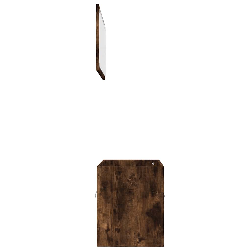 2-Piece Smoked Oak Bathroom Set - Engineered Wood