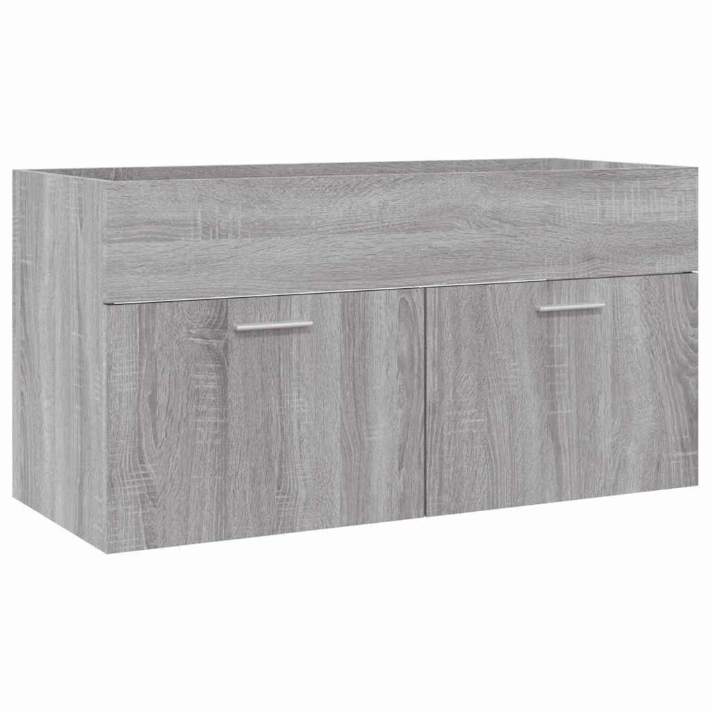 2-Piece Grey Sonoma Engineered Wood Bathroom Set