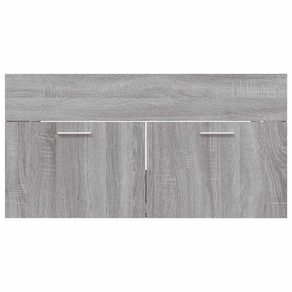 2-Piece Grey Sonoma Engineered Wood Bathroom Set