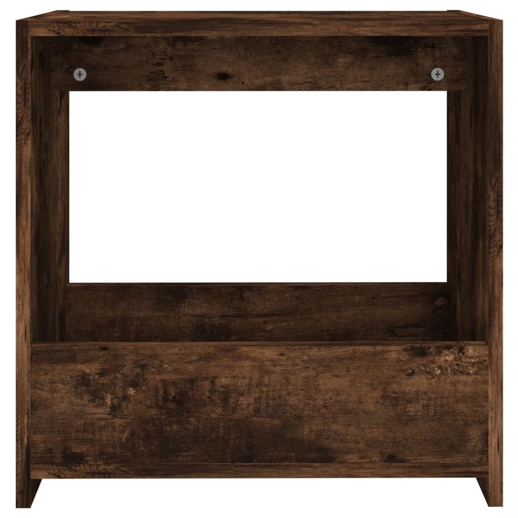 Smoked Oak Side Table - Engineered Wood, 50x26x50 cm