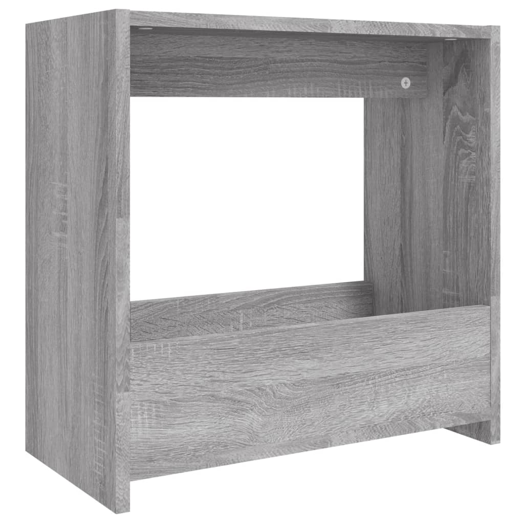 Sonoma Grey Side Table - Engineered Wood 50x26x50 cm