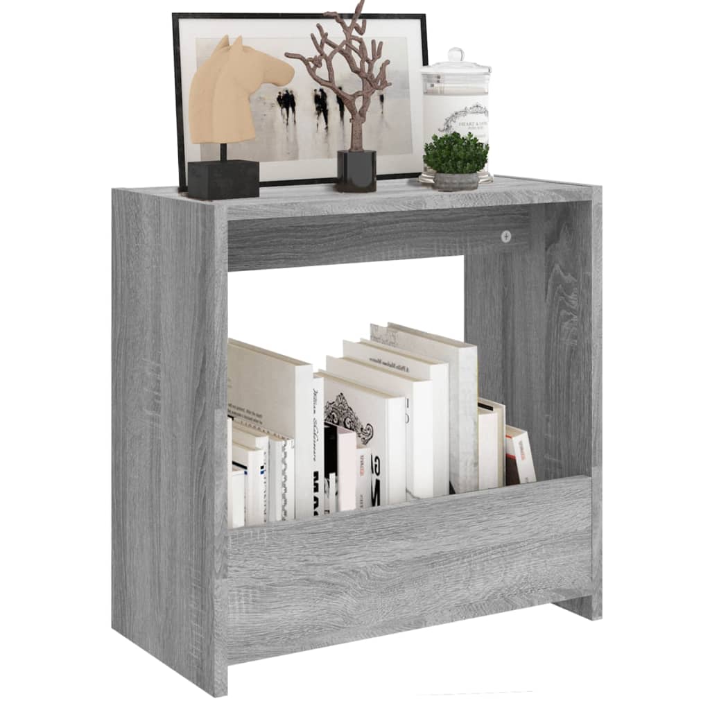Sonoma Grey Side Table - Engineered Wood 50x26x50 cm