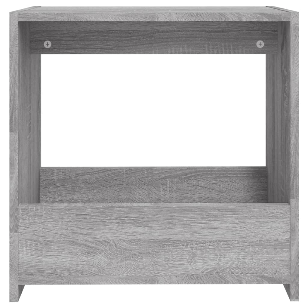 Sonoma Grey Side Table - Engineered Wood 50x26x50 cm