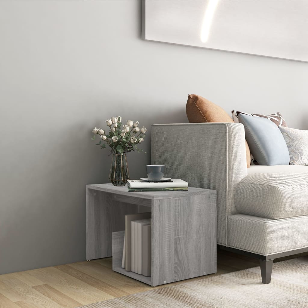 Grey Sonoma Side Table - 59x36x38 cm Engineered Wood