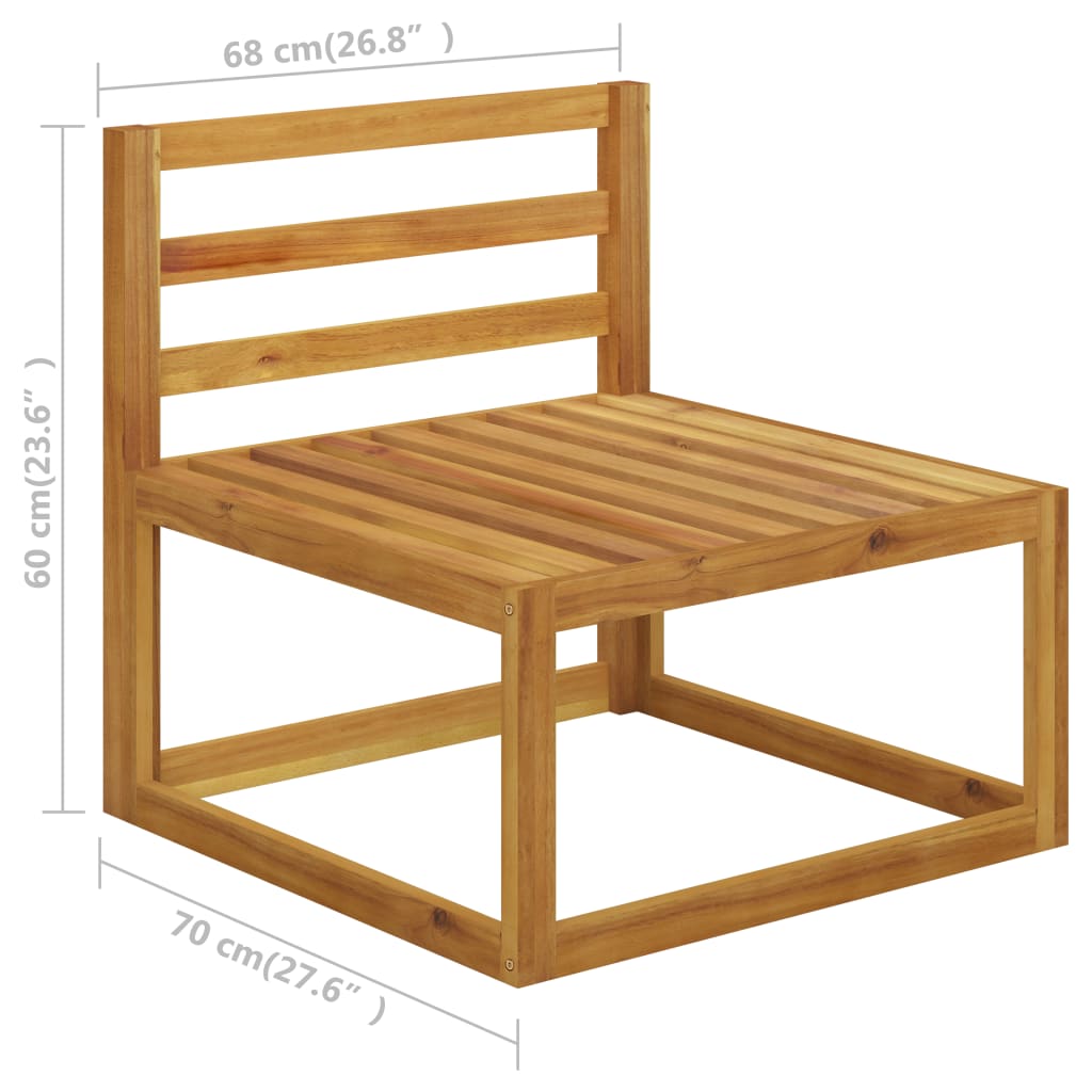 Cream White 2-Piece Sofa Set | Solid Acacia Wood