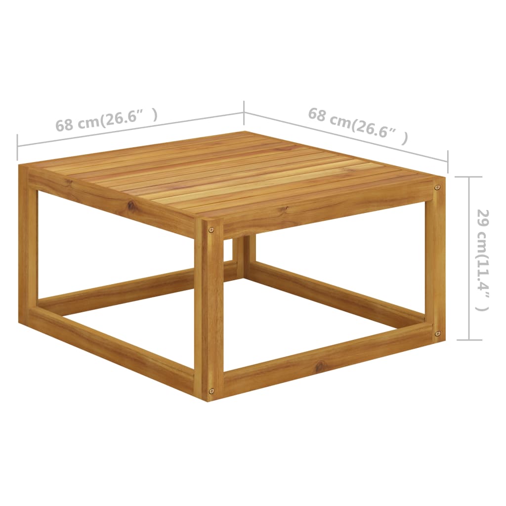 Cream White Cushion Footrest | Solid Acacia Wood
