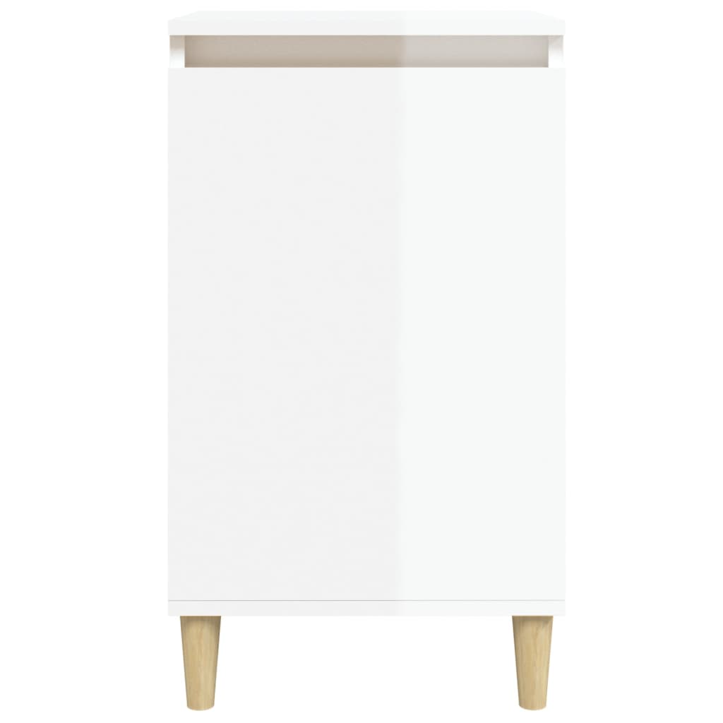 High Gloss White Bedside Cabinets 2pcs, Engineered Wood, 40x35x70 cm