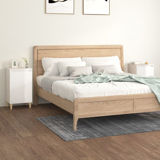High Gloss White Bedside Cabinets 2pcs, Engineered Wood, 40x35x70 cm