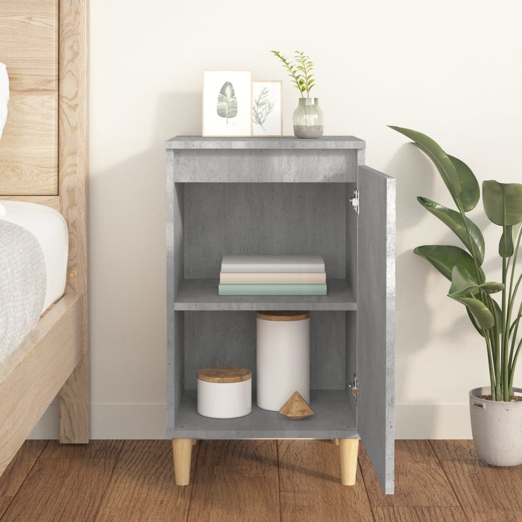 Concrete Grey Bedside Cabinet 40x35x70 cm - Engineered Wood
