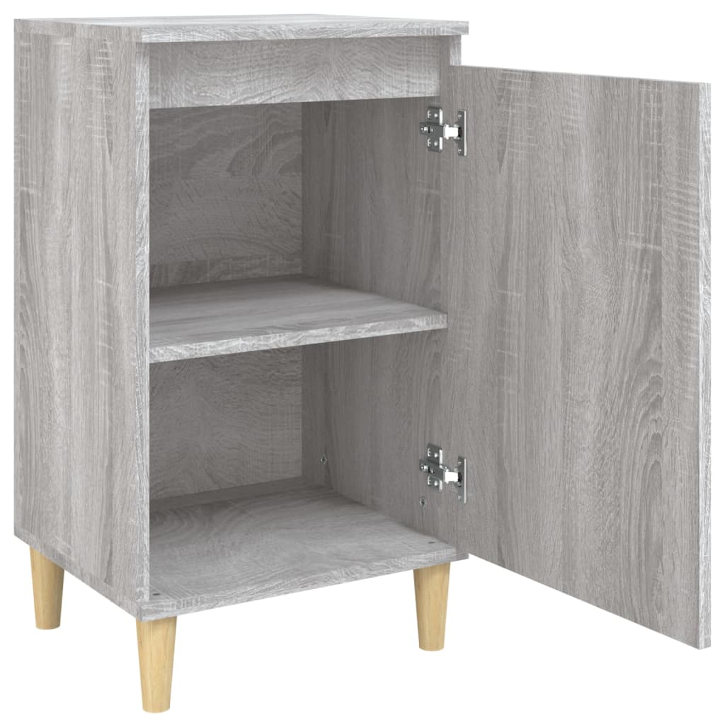 Grey Sonoma Engineered Wood Bedside Cabinets, 2 Pcs, 40x35x70 cm