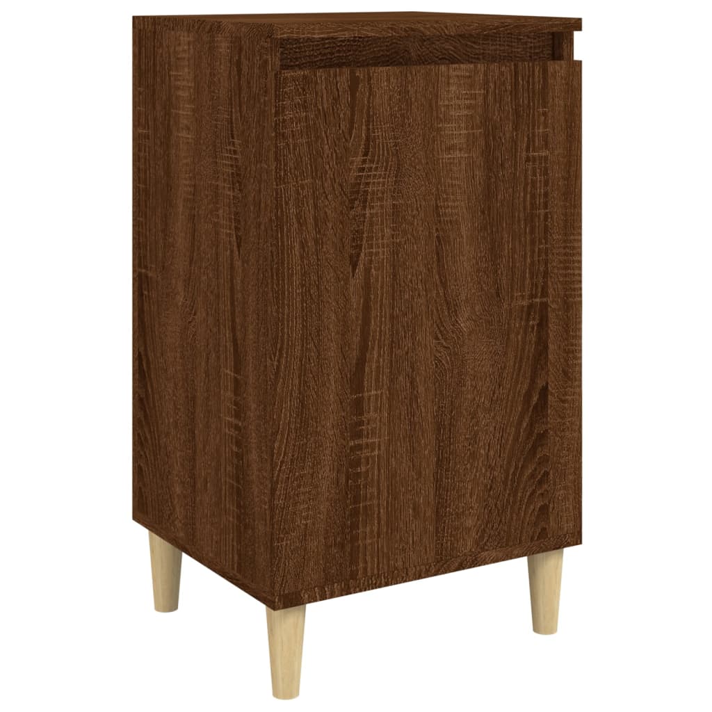 Brown Oak Bedside Cabinet 40x35x70 cm - Engineered Wood