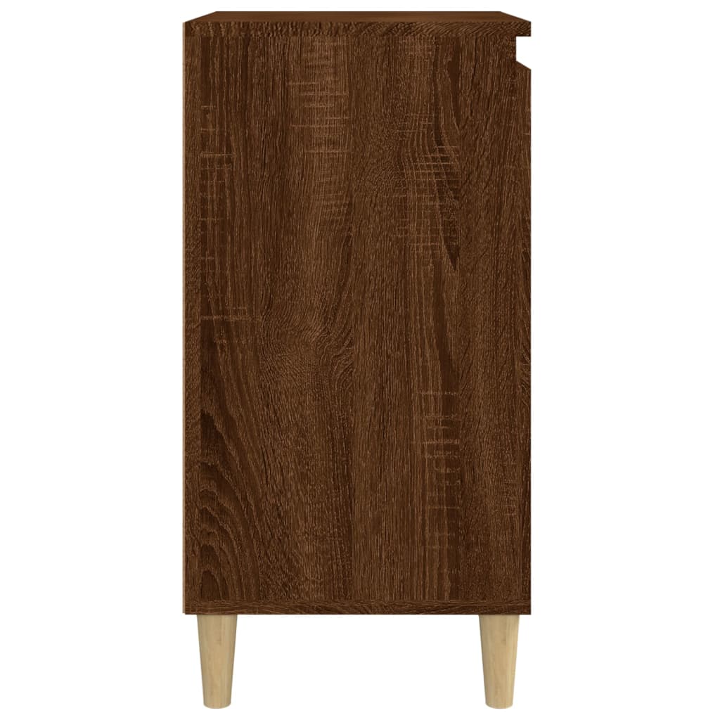 Brown Oak Bedside Cabinet 40x35x70 cm - Engineered Wood