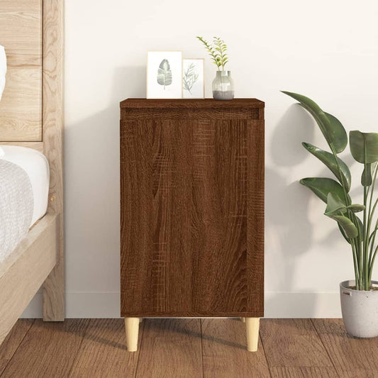 Brown Oak Bedside Cabinet 40x35x70 cm - Engineered Wood