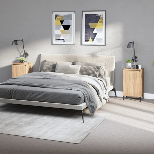 Sonoma Oak Bedside Cabinets Set, 40x35x70 cm, Engineered Wood