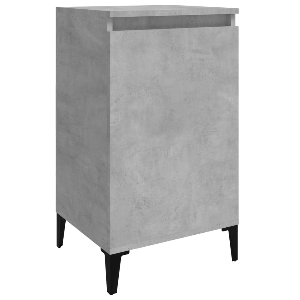 Concrete Grey Bedside Cabinet, Engineered Wood, 40x35x70 cm